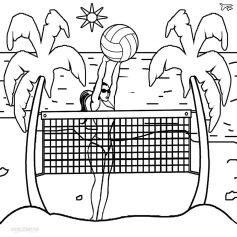 beach volleyball coloring pages